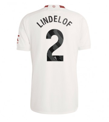 Lacne Muži Futbalové dres Manchester United Victor Lindelof #2 2023-24 Krátky Rukáv - Tretina